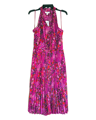 #MAGENTA MOON FLORAL BOW DRESS