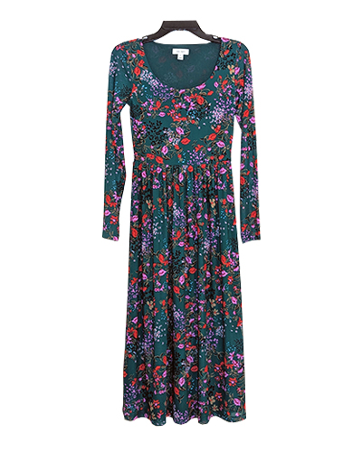 DARK FOREST MESH MIDI DRESS