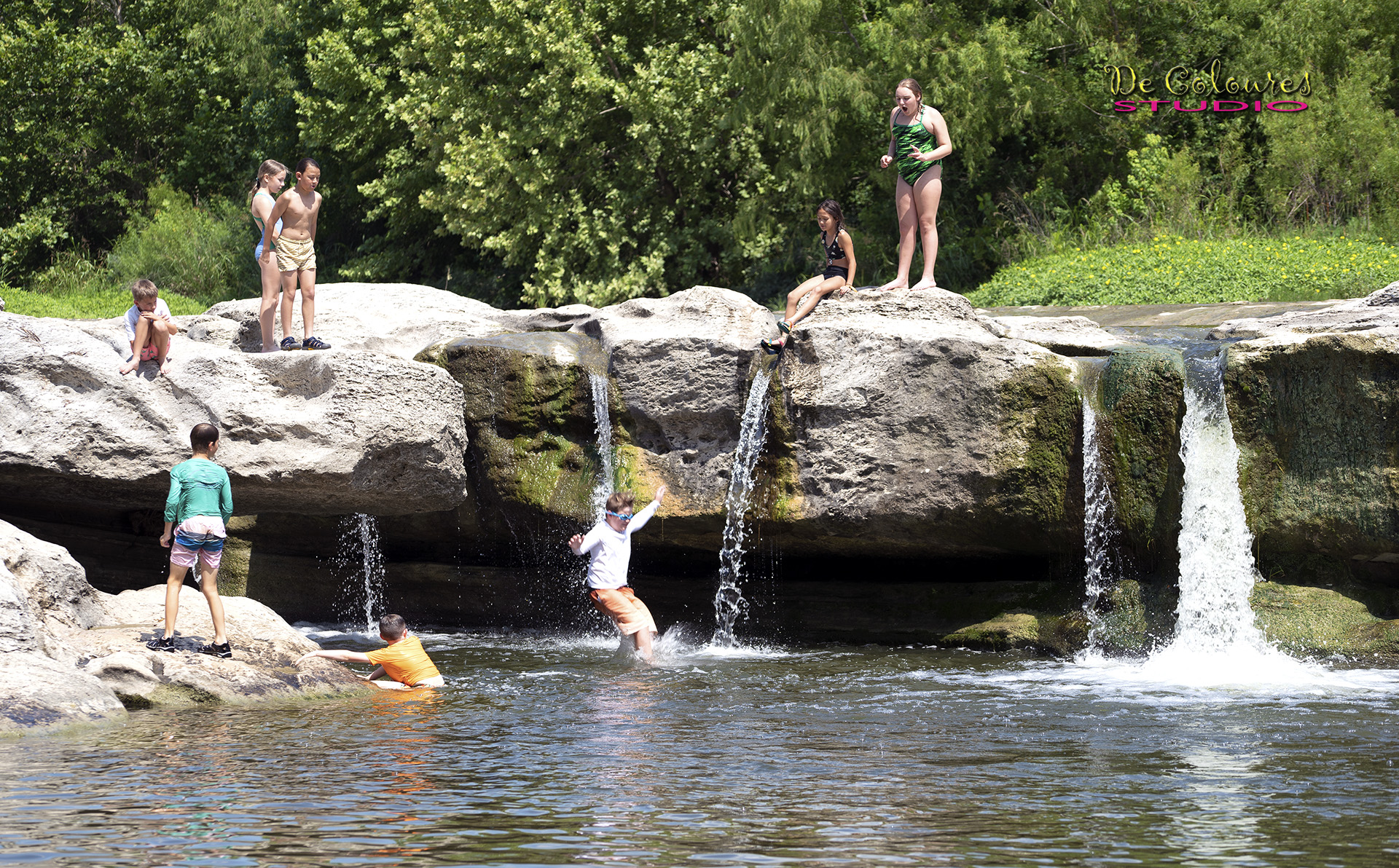 Children at McKinney Falls